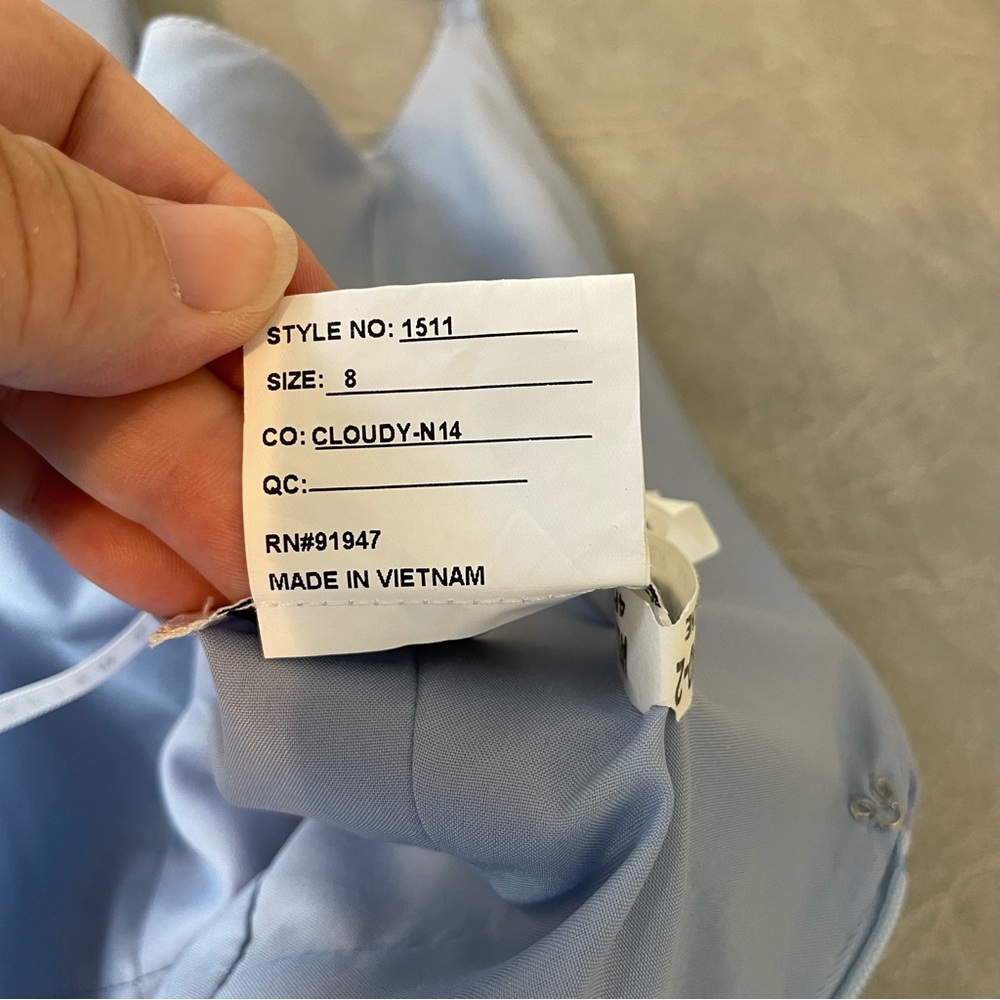After Six (Bella Bridesmaid) Special Occasion Formal Light Blue Evening Gown - Picture 6 of 10